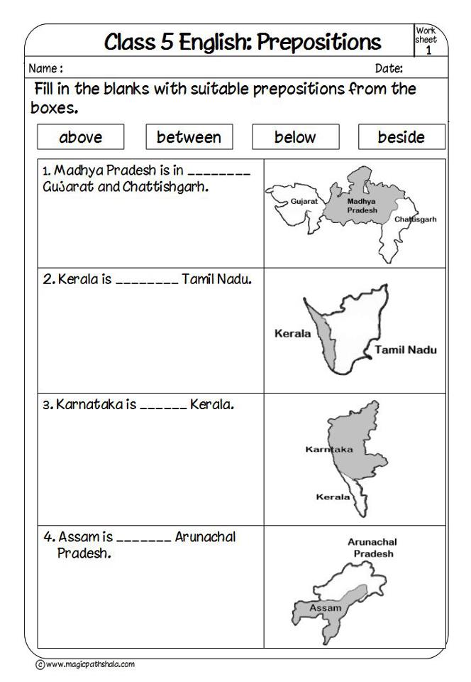 Prepositions Worksheets For Class 5 englishlinx prepositions worksheetsenglishlinx ...