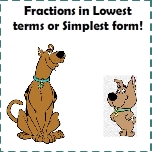 Fractions in their simplest form 